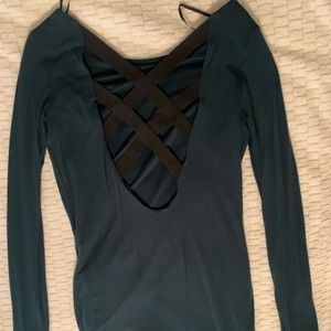 Fitted Green Midi Dress